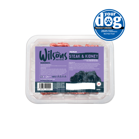 Steak & Kidney Premium Complete Raw Frozen Dog Food