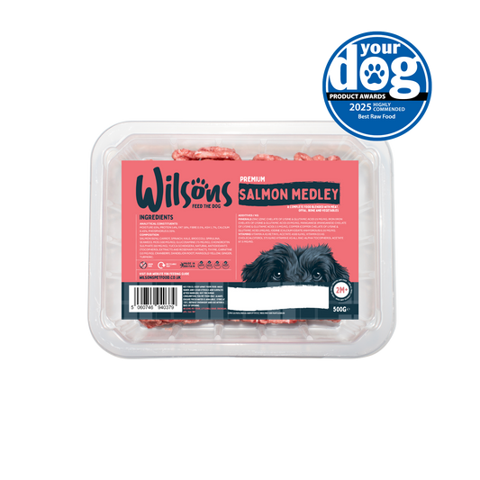Salmon Medley Premium Complete Raw Frozen Dog Food