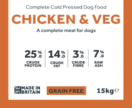 Own Label Chicken & Veg Cold Pressed - Over 500kg