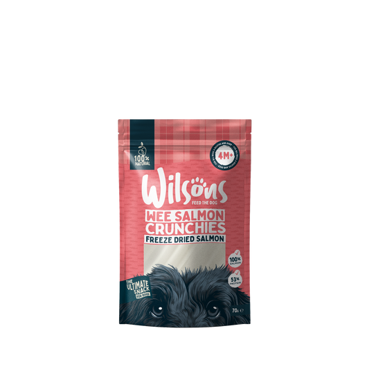 Wee Salmon Crunchies Natural Dog Treats - Over 500kg